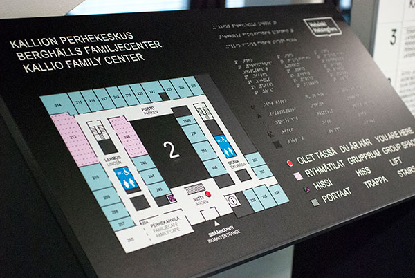 artikkelikuva: Opastesuunnittelulla selkeyttä julkisiin tiloihin