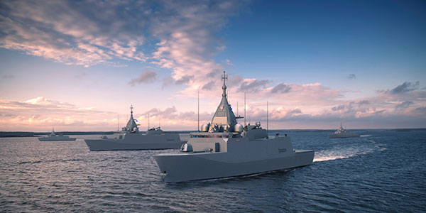 artikkelikuva: Finnish Navy’s multi-role corvettes under construction at Rauma shipyard