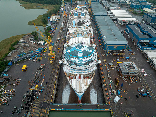article picture: Third Icon Class Ship, Legend of the Seas, Floated Out at Meyer Turku Shipyard