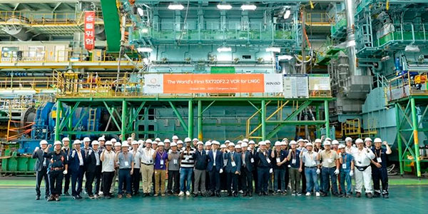 artikkelikuva: Hanwha Engine produces first VCR-equipped dual-fuel engine for LNG carriers
